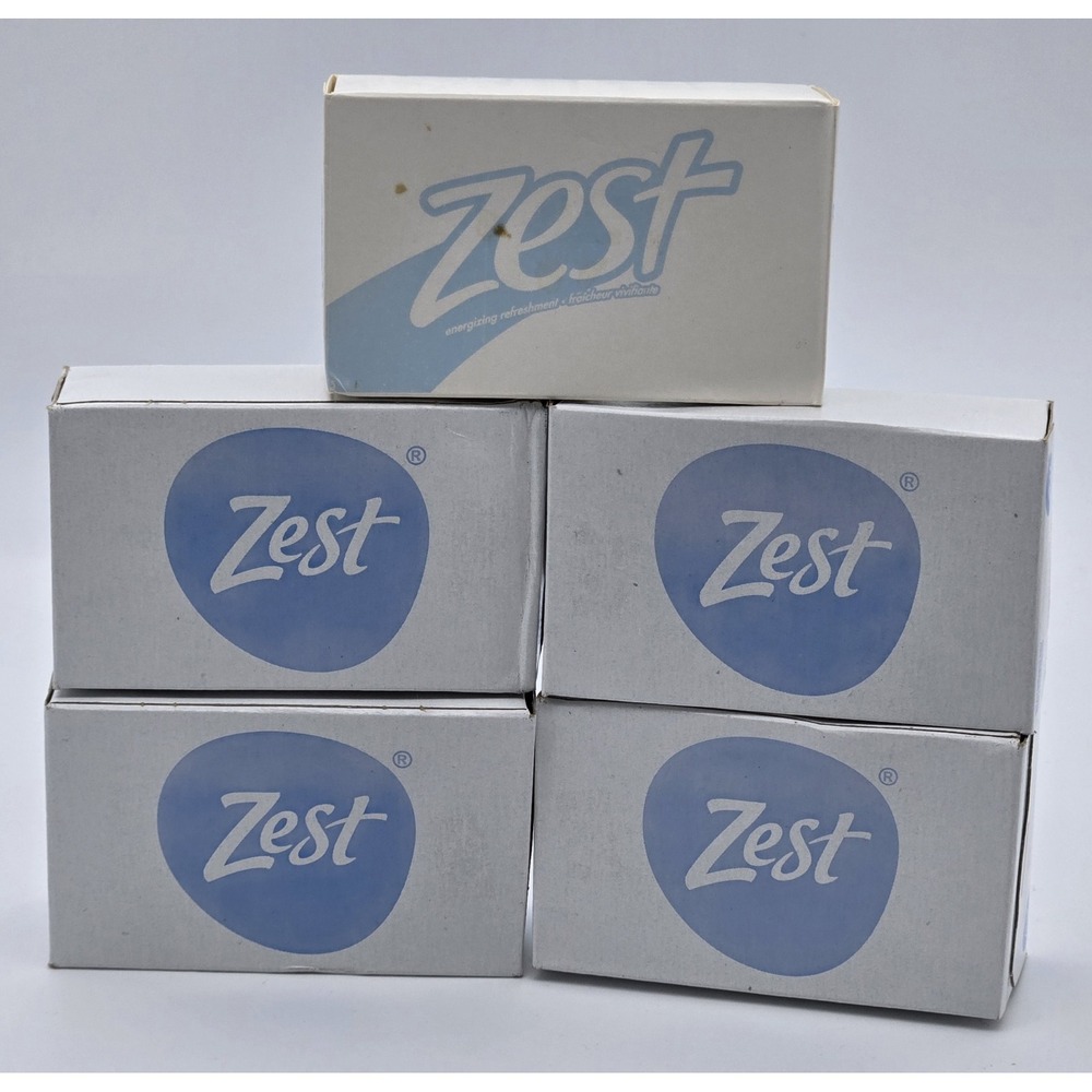Vintage Zest Soap Bars Lot 5 Sealed NOS Retro Bathroom Collectible 1960-1970